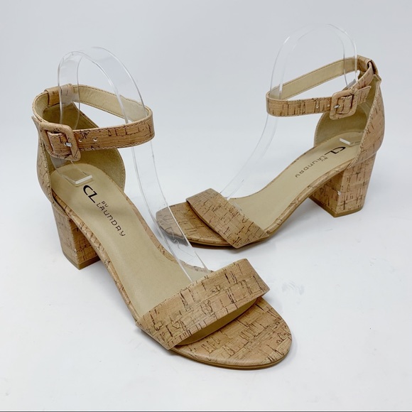 CL by Laundry Shoes Cl By Laundry Jody Cork Block Heel Sandals
